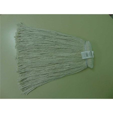 Renown 24 oz. 4-Ply Natural Cotton Metal Screw Type Headband Cut End Mop Head, 6PK CM-22024BKHP